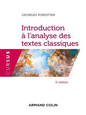 cover image of Introduction à l'analyse des textes classiques--5e éd.